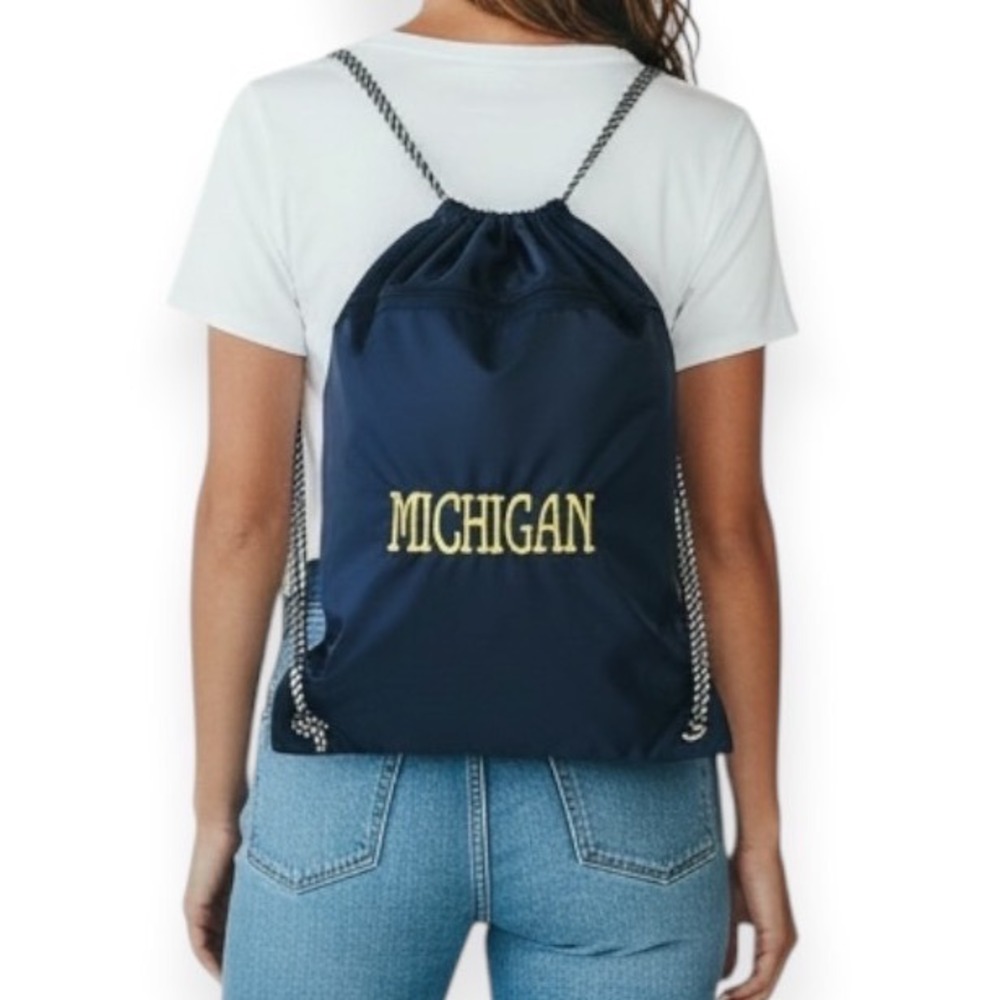 Thirty-One Michigan Cinch Sac Navy Blue OS